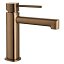 Grifo de lavabo monomando Firenze oro rosa cepillado de Imex